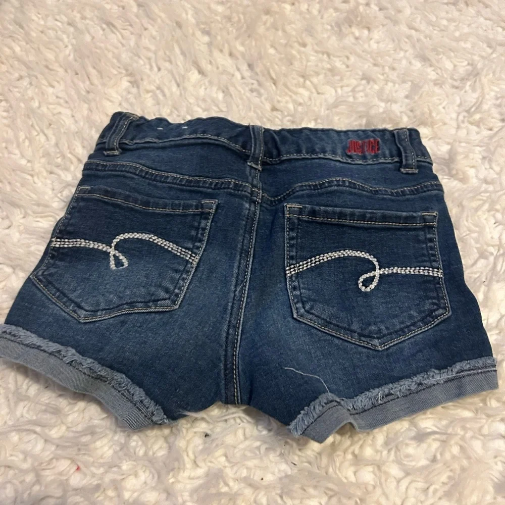 50%offw❤️ Justice American Flag Jean Shorts 8 americana